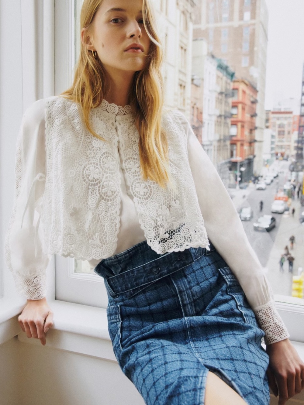 Sezane Beryl Shirt - Sézane X Sea Ny Ecru - Size 2